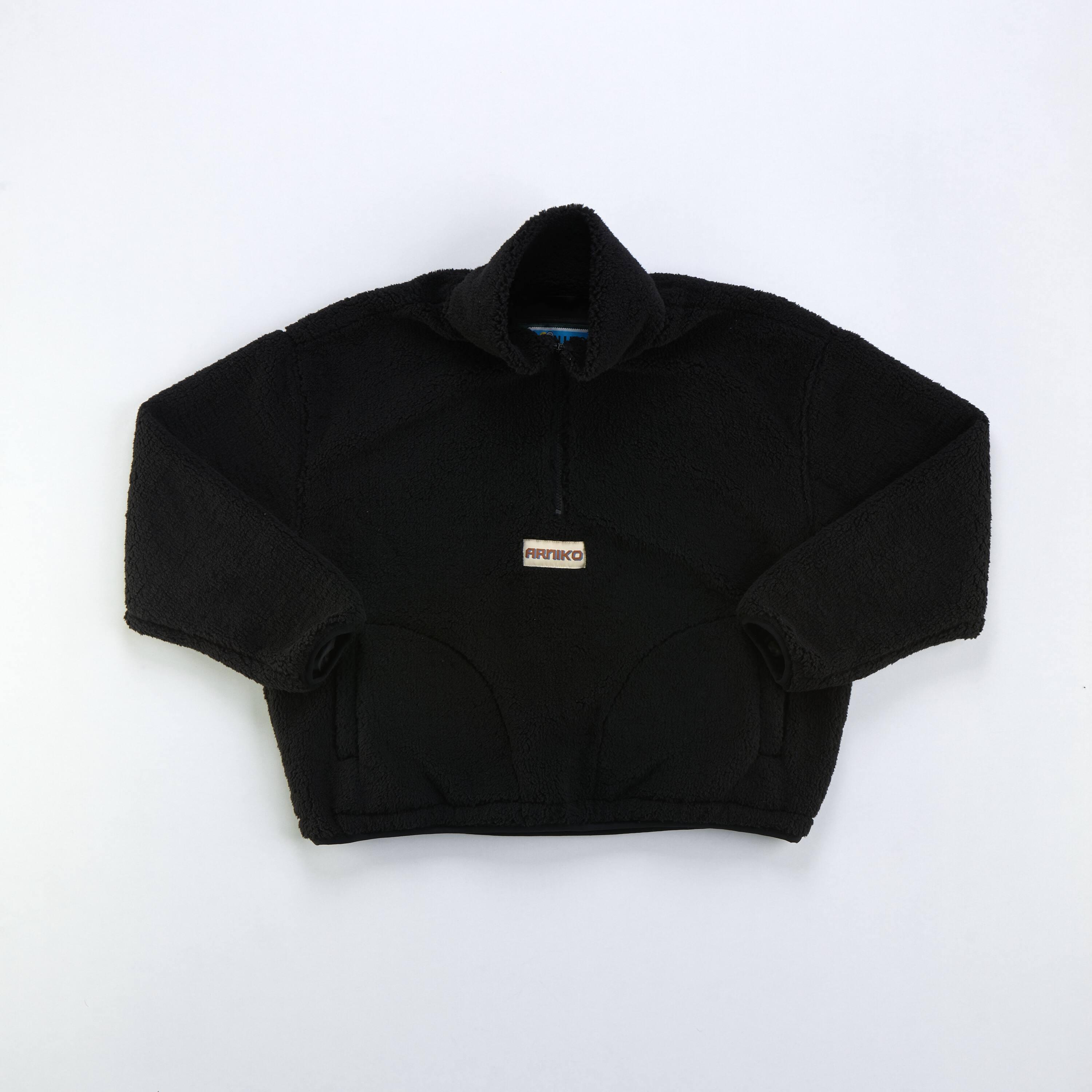 Arniko Moha Half Zip Fleecejacke Black Unisex Recycelt schwarz